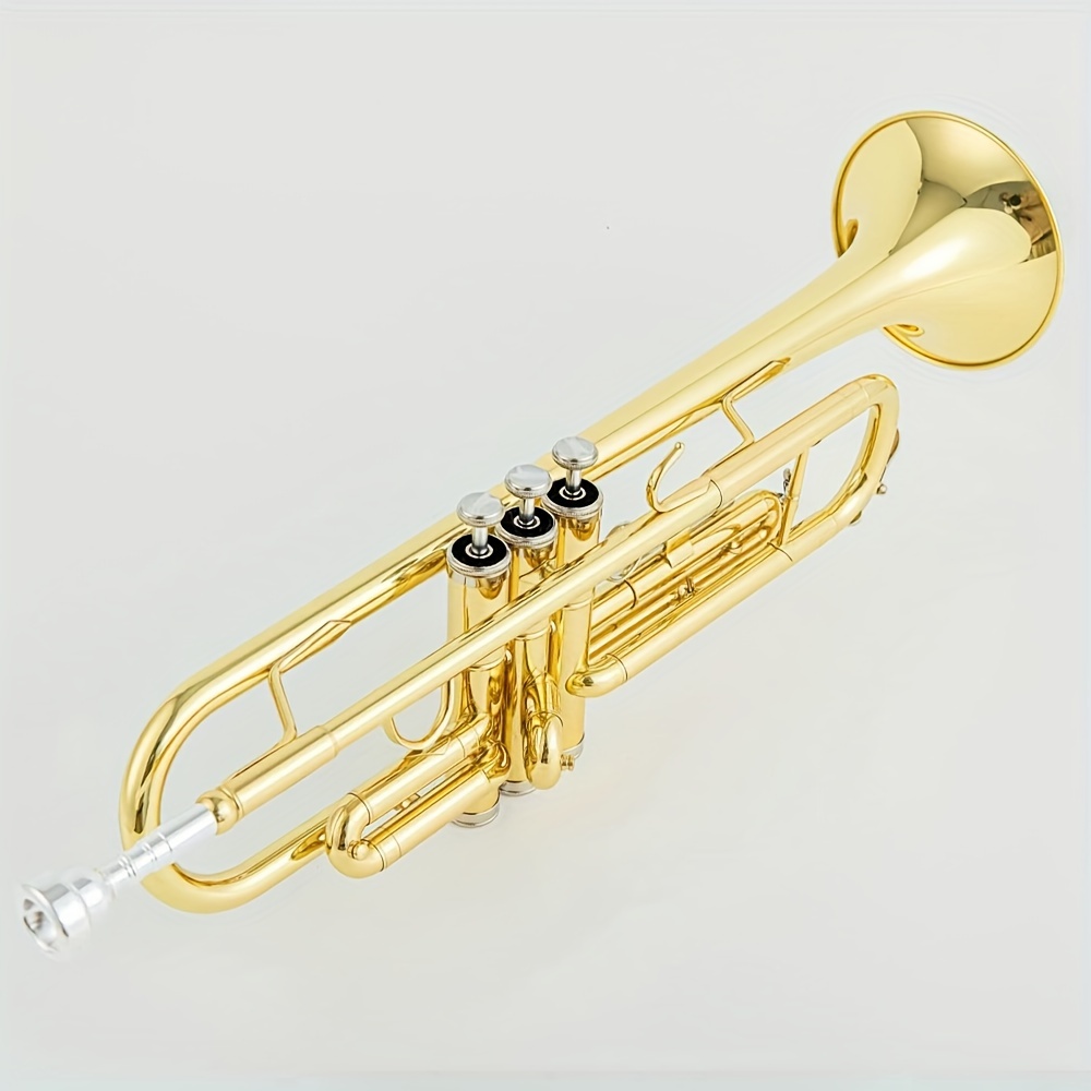 Tr8335 Professional Trumpet B Flat Brass Lacquered Gold Playing Grade  Trumpet Instrument High Quality Shell Keys Trumpet Instrument - Musical  Instruments - Temu