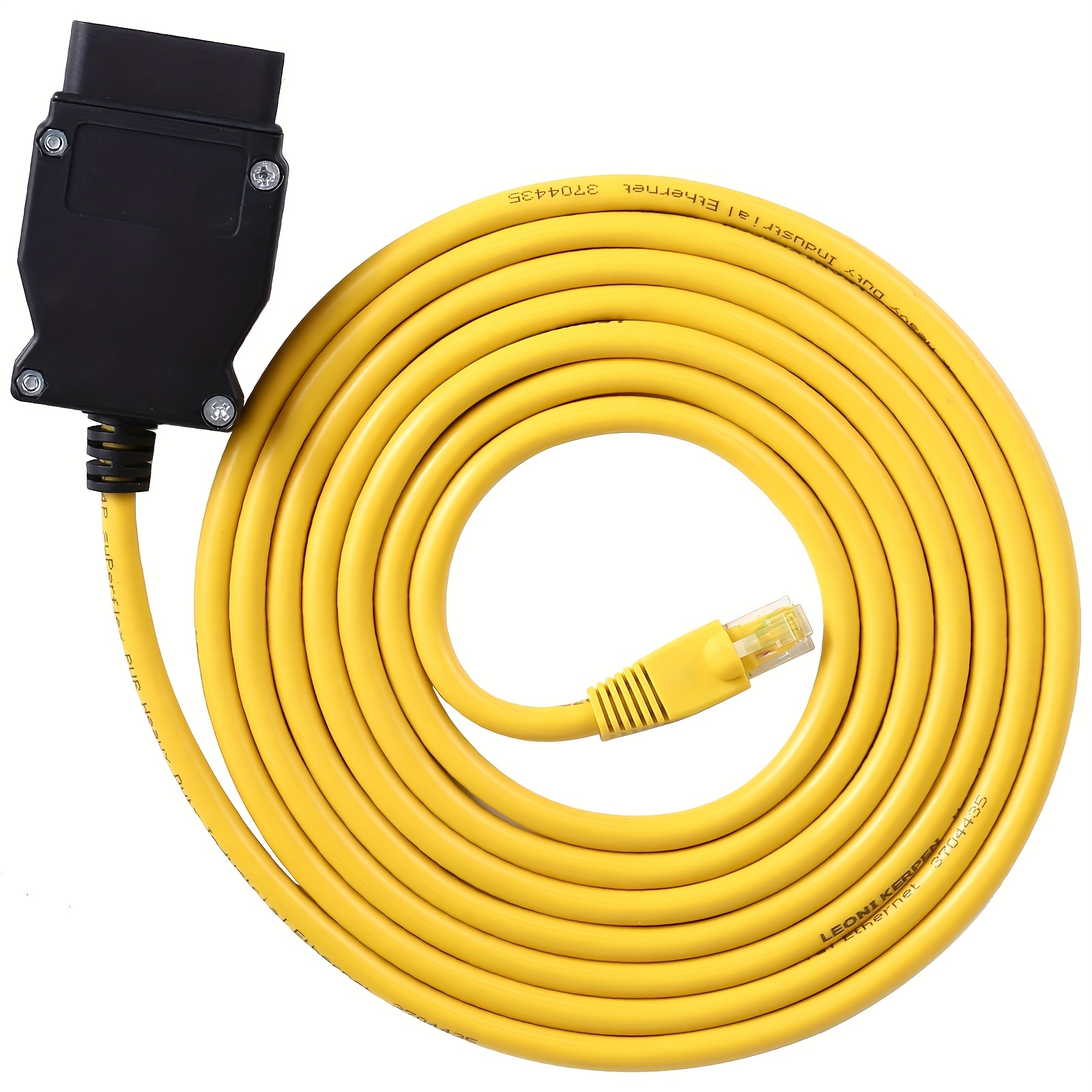 Enet Cable For , E Sys Ista+ Obd Ethernet Rj45 Cable, 6.6ft/2m, Heavy Duty Cable, Flexible Obd Connector, Compatible For Diagnostic Tool, Computer, Without Battery