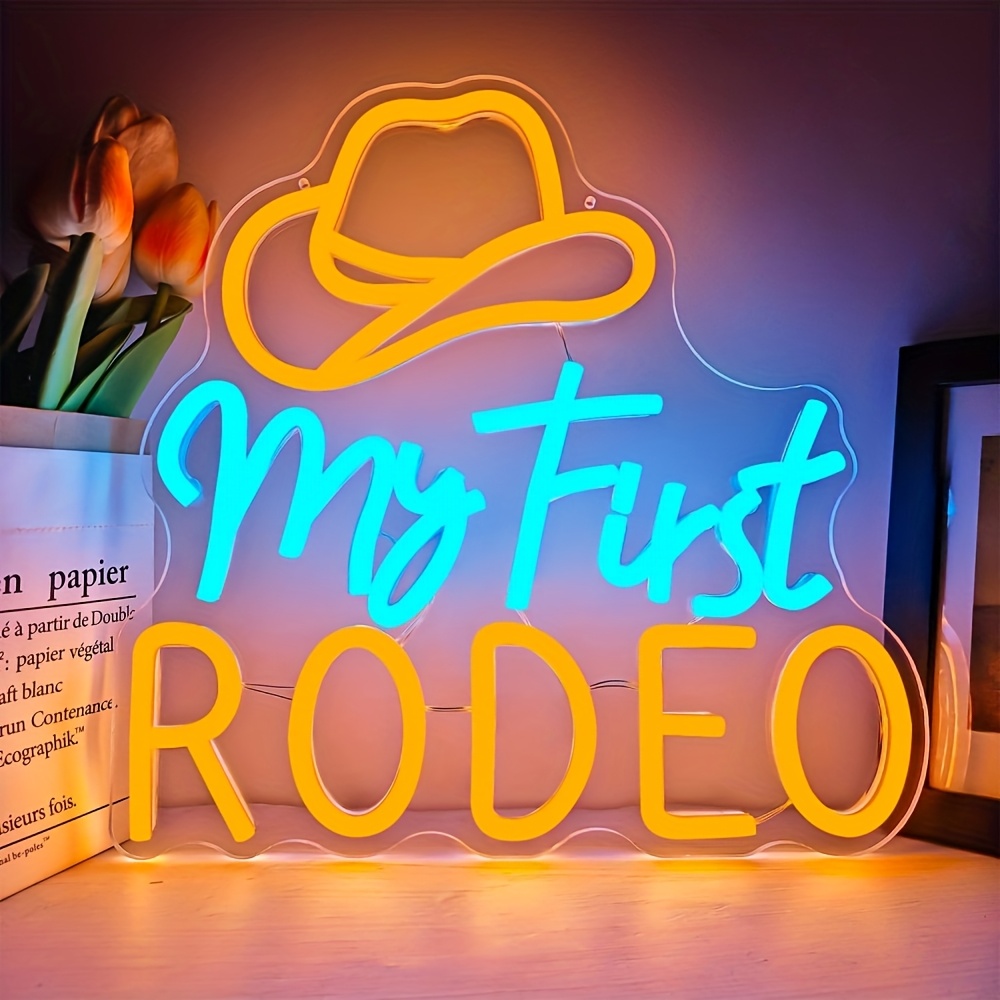 Saloon Neon Sign – Vintage Western LED Wall Light With Dimmer, USB Powered, Cowboy Theme For Bar, Man Cave, Game Room, Home Decor