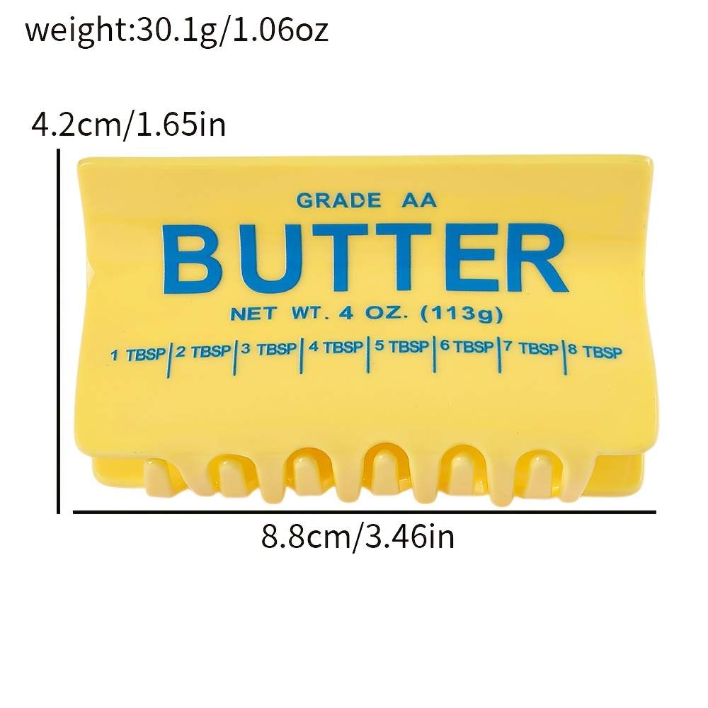 TEMU 1pc Cute Butter Shaped Hair Claw Clip, Novelty Acrylic Hair Clamp, Fun Yellow Butter Bar Hair Accessory For Women, Non-slip Jaw Clip For Daily