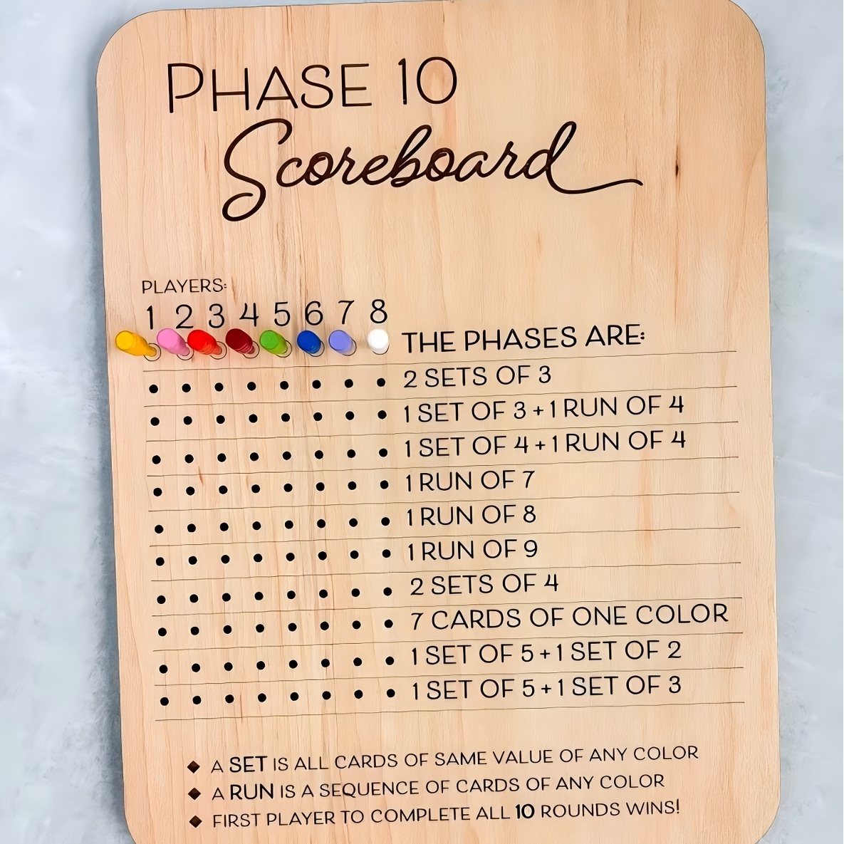 

Classic 10 Stage Scoreboard, 10th Stage Scoreboard, Wooden Scoreboard Set