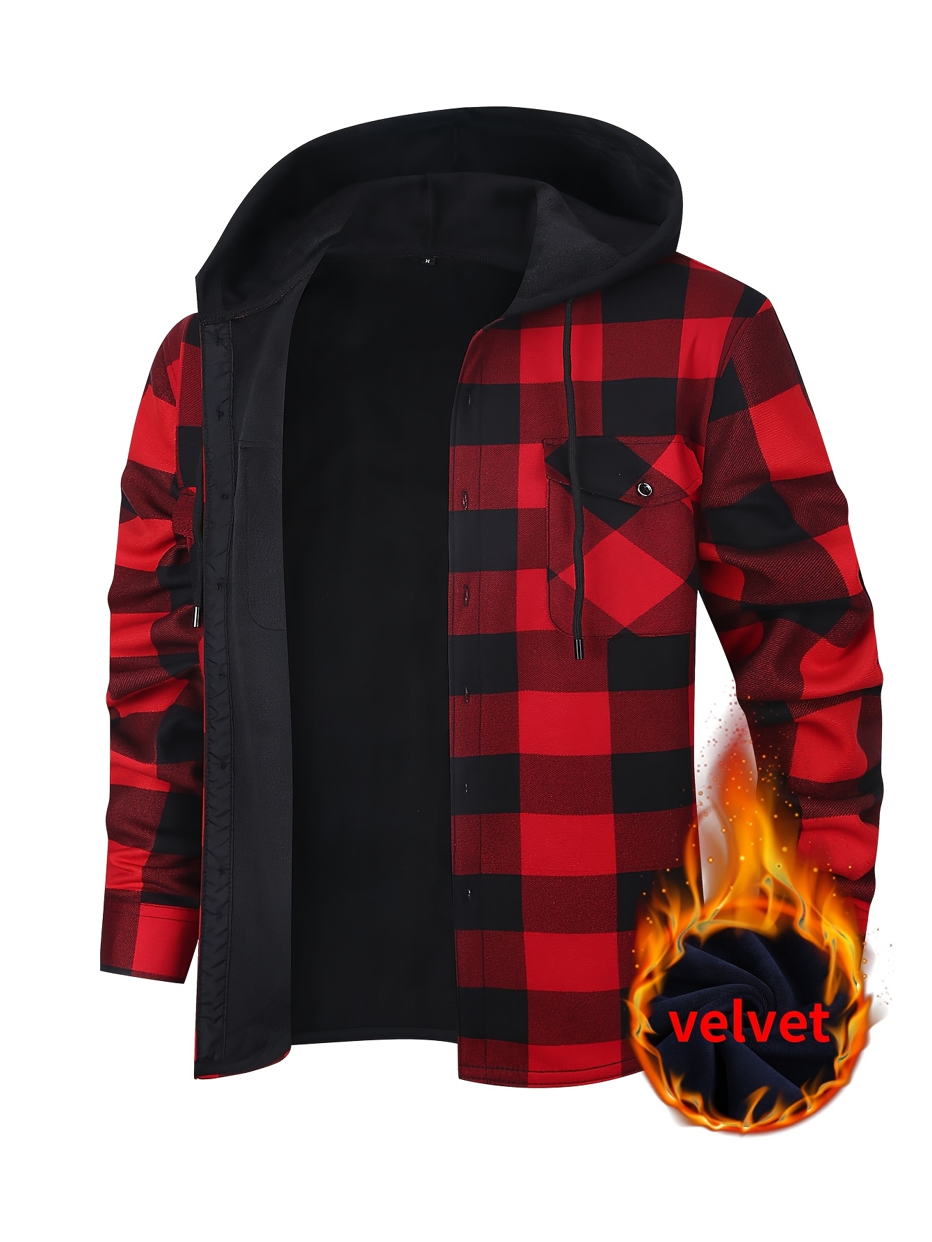 herren karo winterjacke schweres cord ähnliches Temu Germany