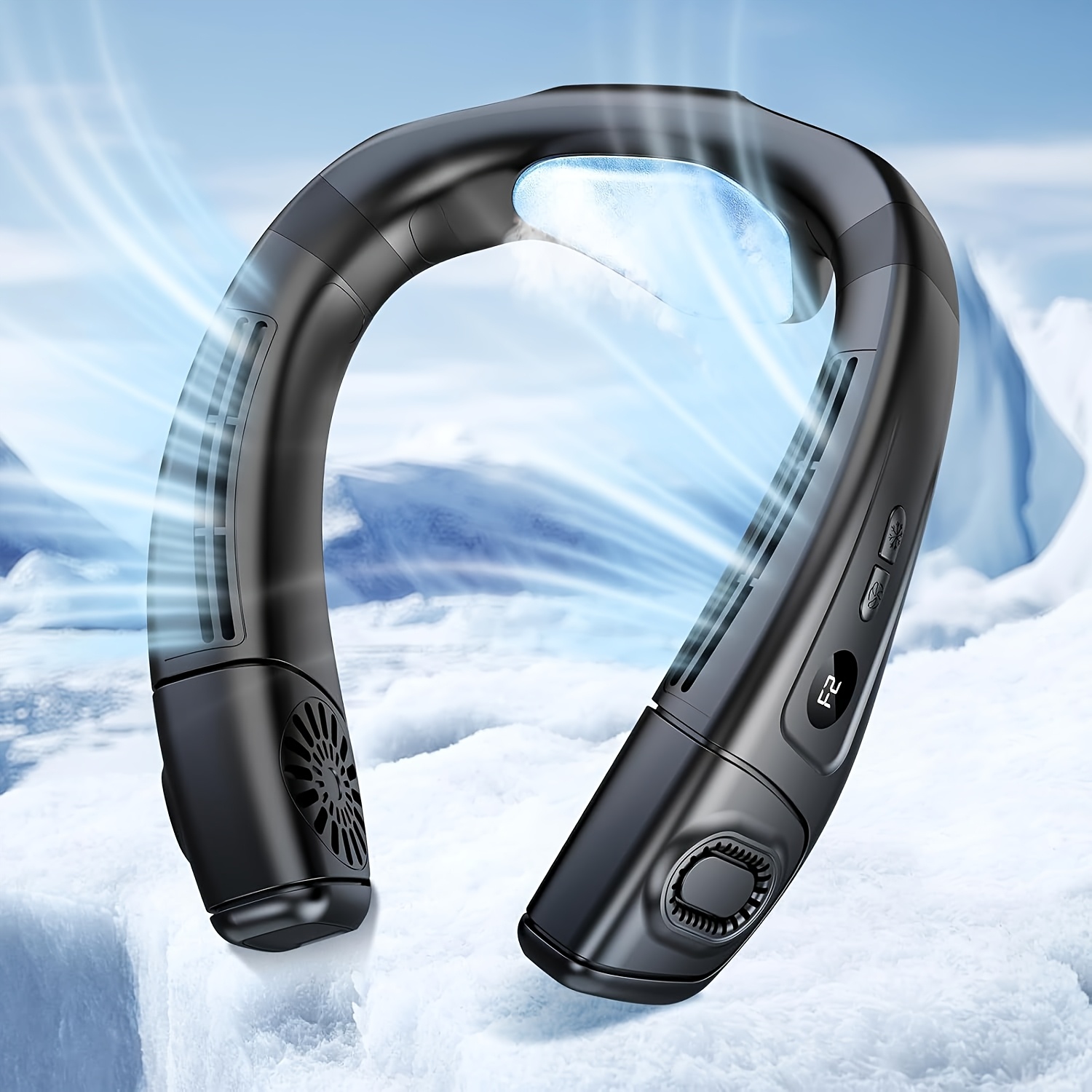 Wearable Neck Fans That Provide a Cool Breeze, Featuring Bladeless Design, Rechargeable Battery, And Multiple Speed And Wind Mode Options