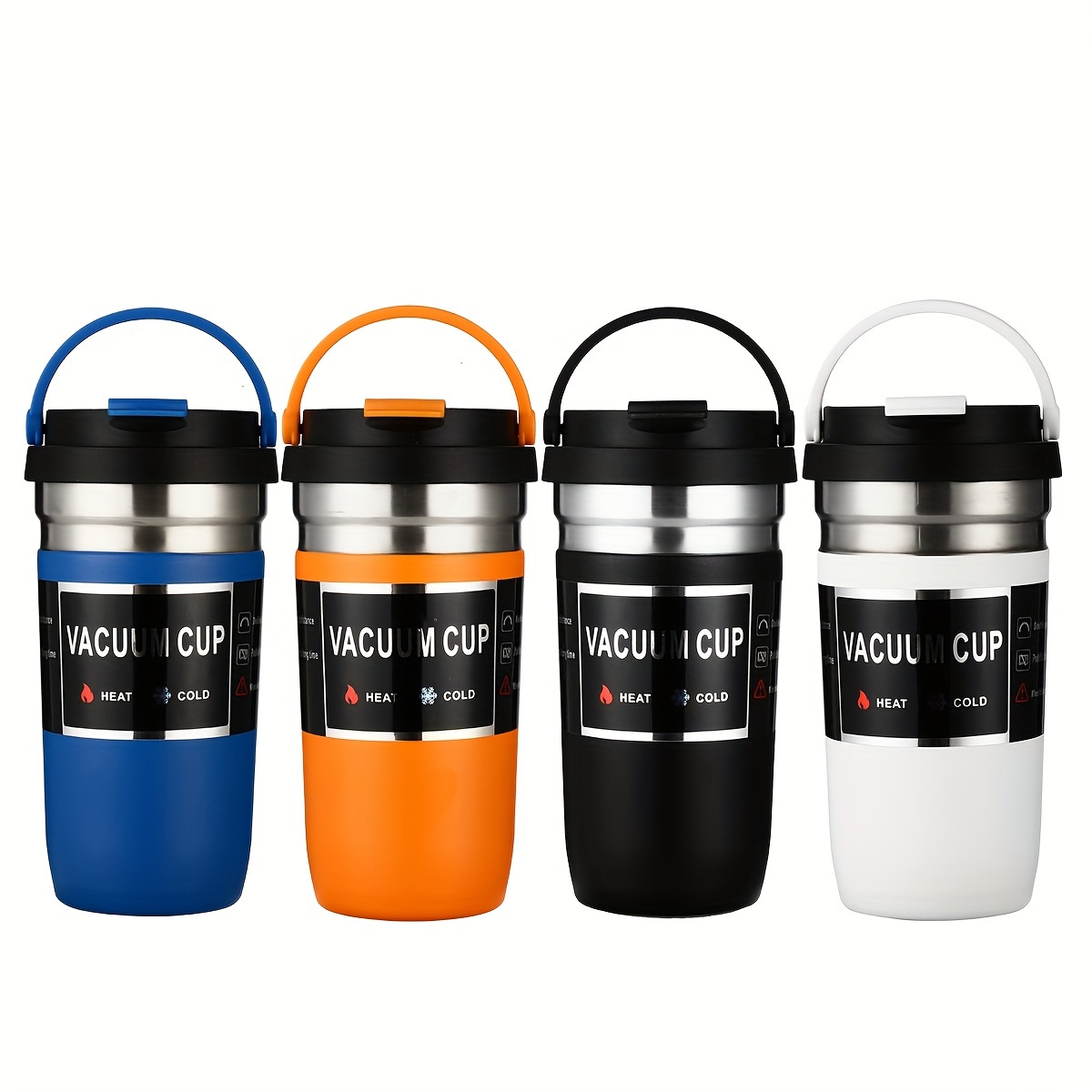 1pc Vacuum Insulated Stainless Steel Coffee Cup with A Lifting Ring for  Easy Carrying with A Large Capacity of 550ml
