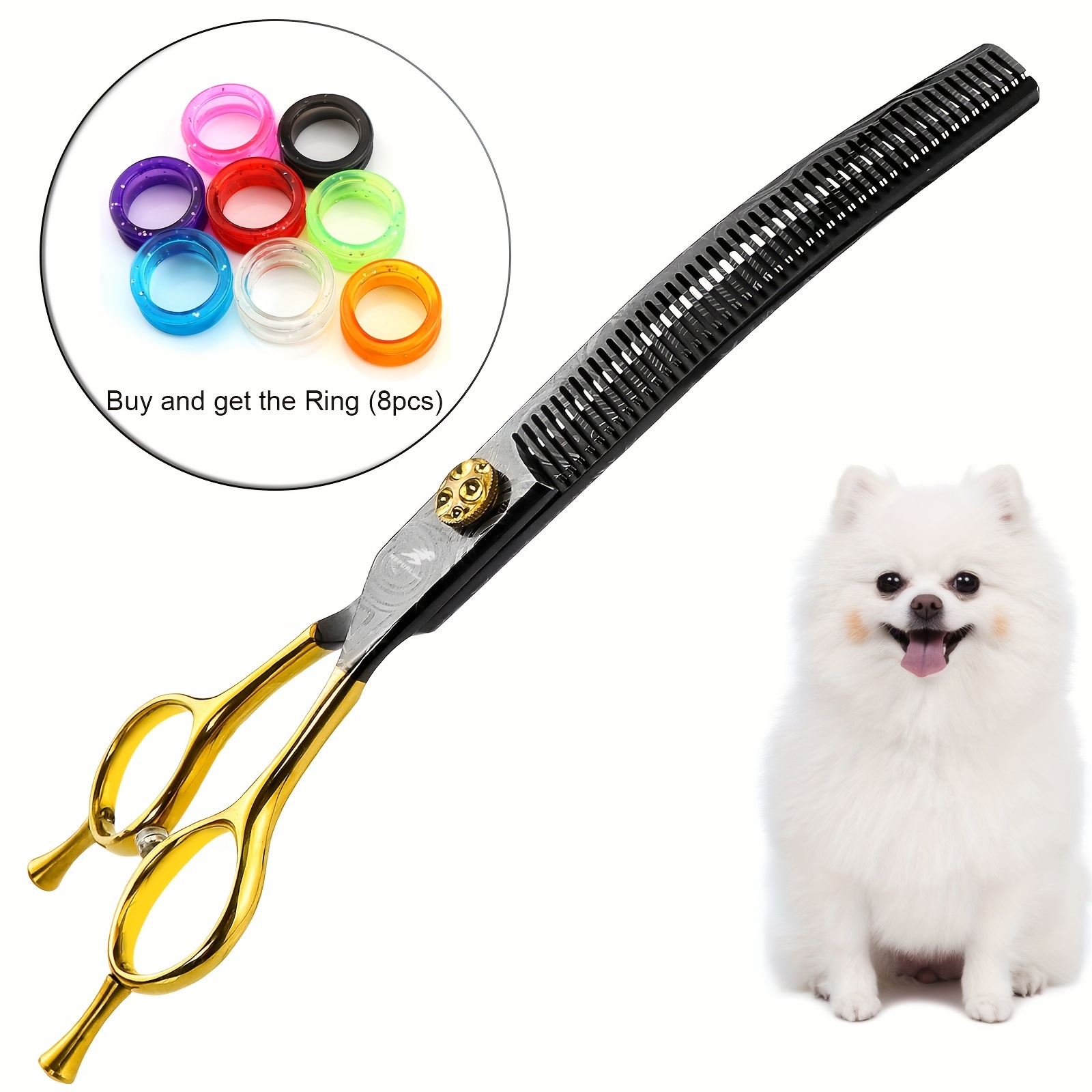 

7.0-inch Pet Dog Grooming Scissors Thinning Scissors Tooth Scissors Fish Bone Scissors