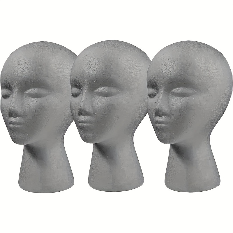 

Portable Wig Head, Male/female Mannequin Head Stand Cosmetic Foam Head For Style, Painting Model, Display Hair, Hats And Hairpieces, Salon