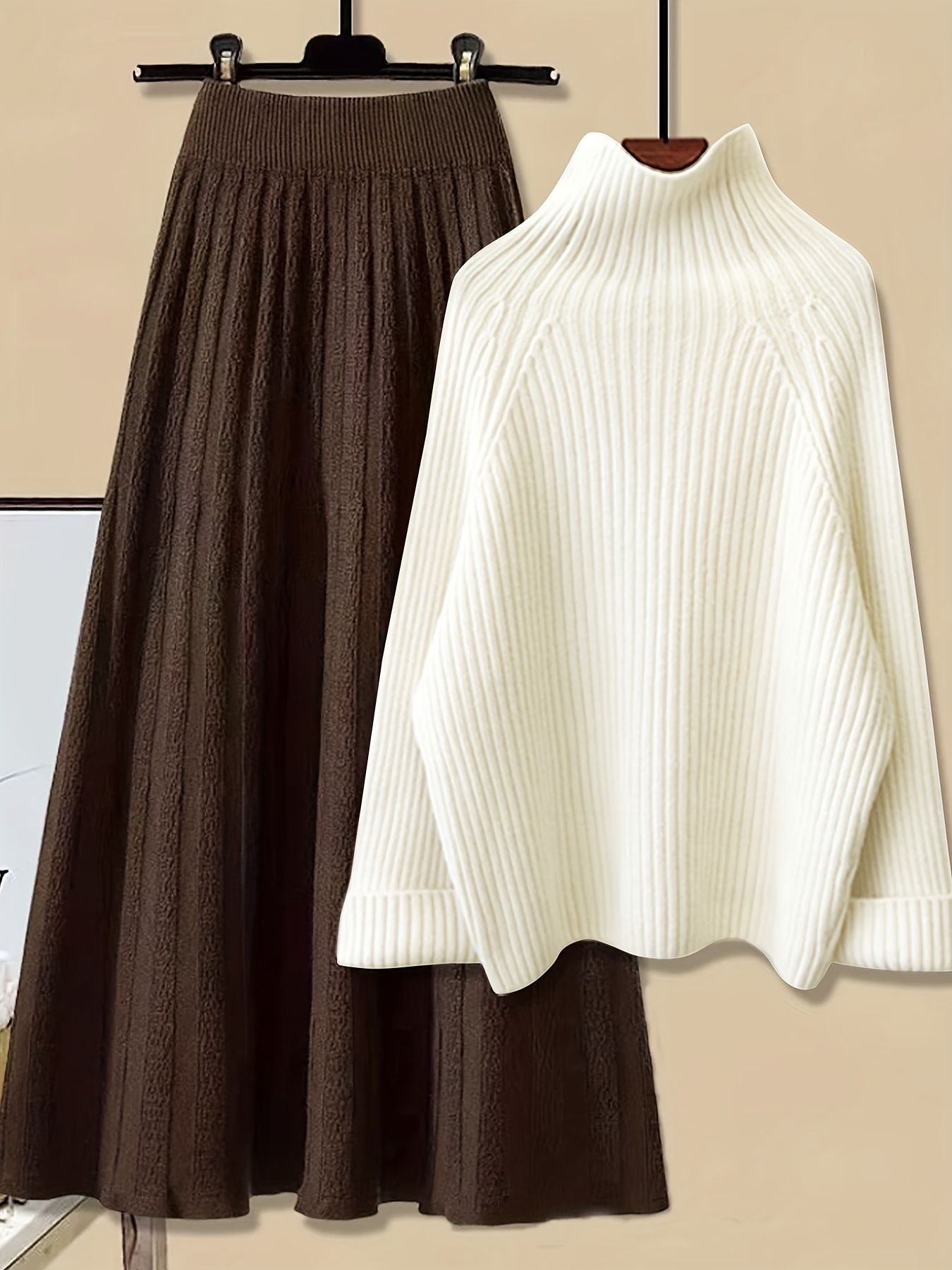 women's elegant two piece set stand collar sweater top Temu Germany