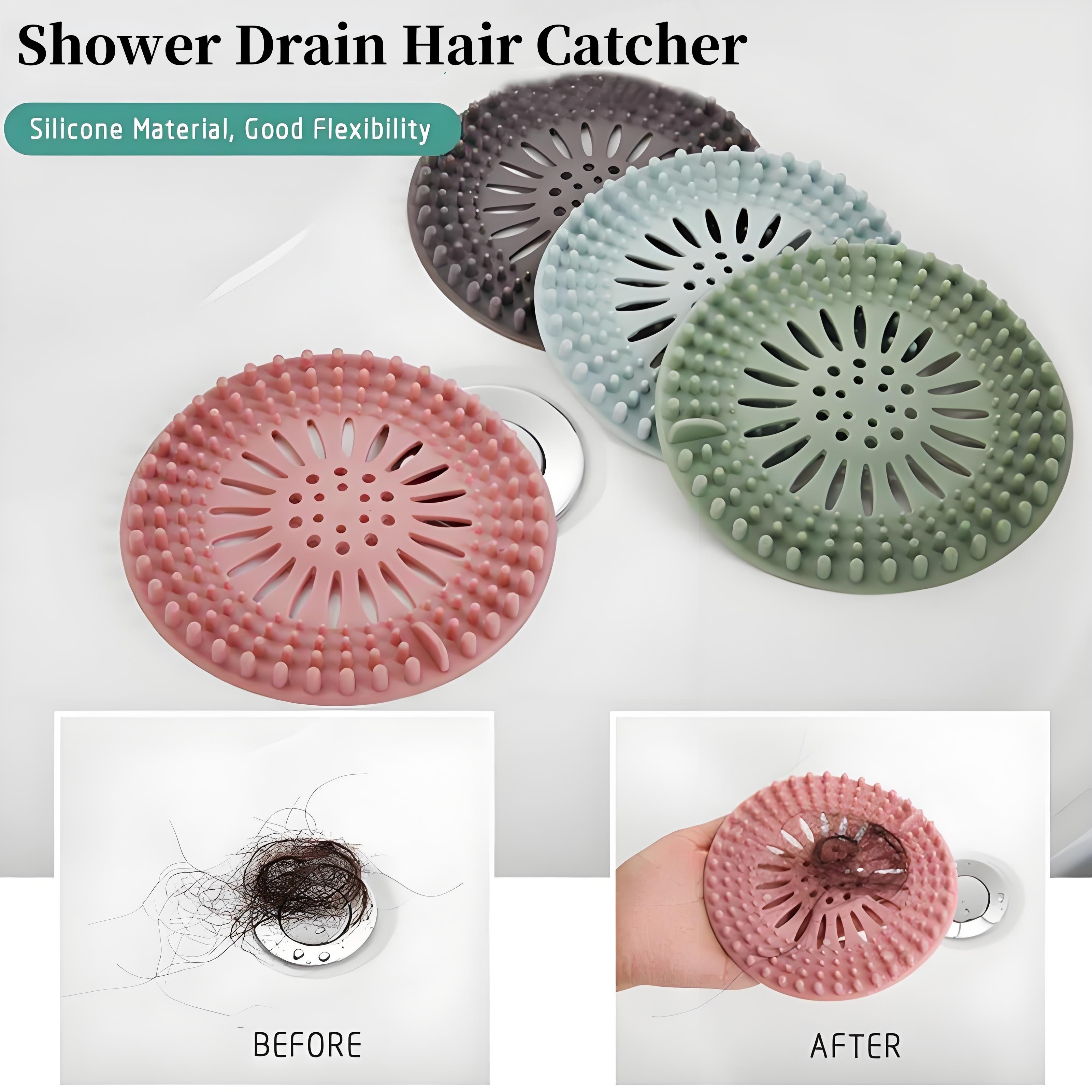 

1pc Hair Shower Drain Covers Protector Silicone Bathtub Hair Stopper And Clean Suit For Bathroom Tub Shower And Sink