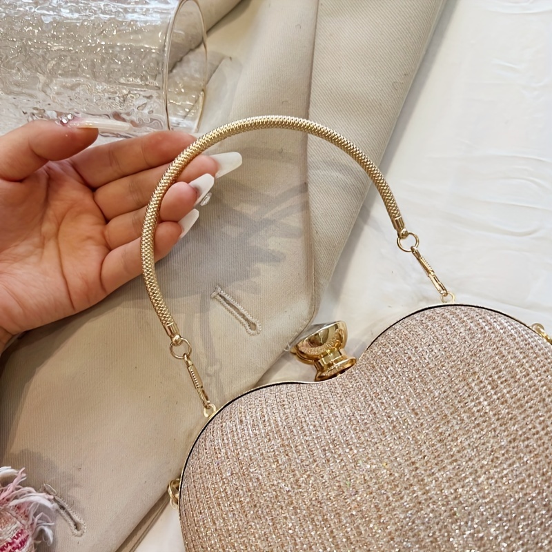 Ruarby Mode Dames Handtas Met Pailletten Detail Glitter Avondportemonnee Kettingband Schoudertas Crossbody Tassen, Zilver