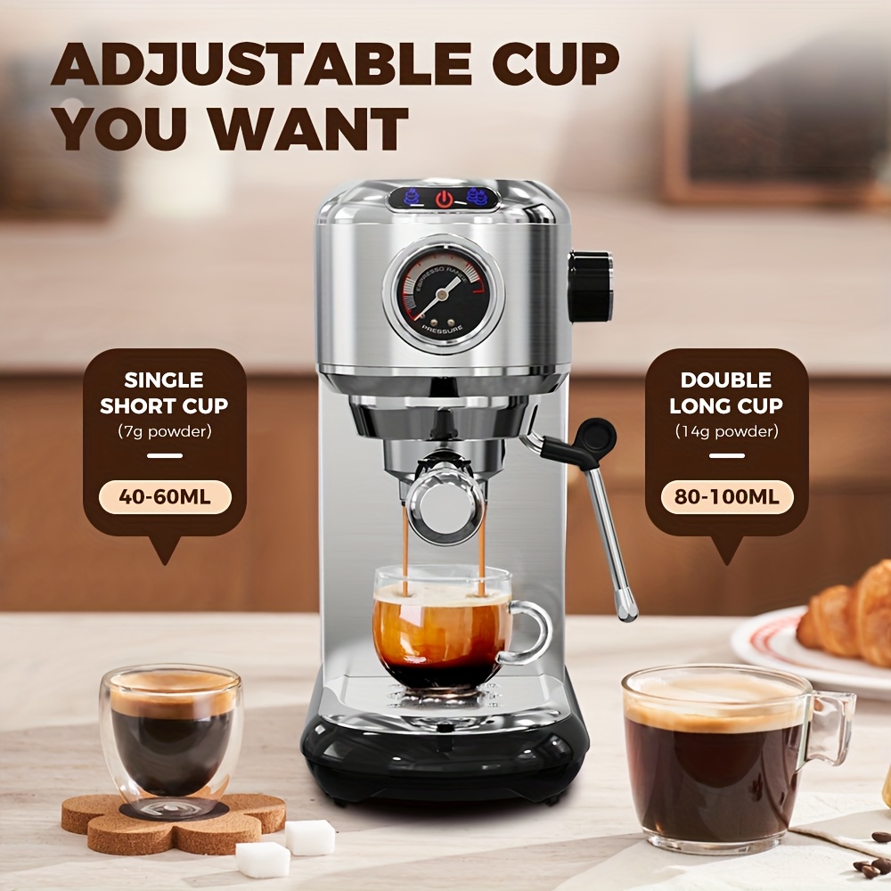 1 stuk CAFELFFEMK-601 espressomachine met melkschuimer, 20 bar extractie