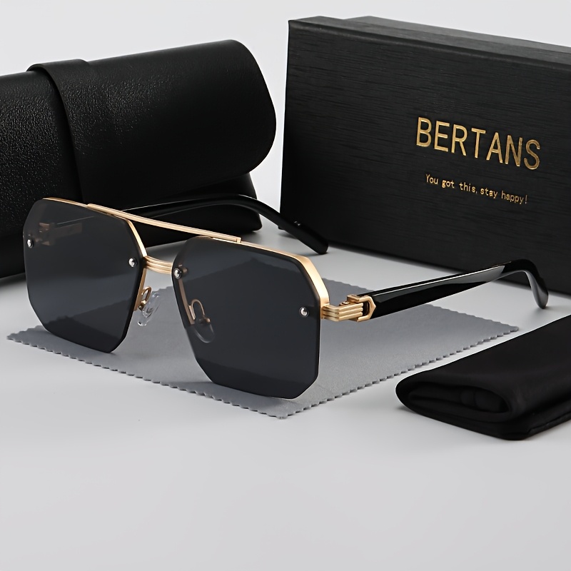 BERTANS Ретро Метални Слънчеви Очила, Безвременни и Пригодни за Мъже и Жени, Перфектни за Приключения на Открито, Празнични Събирания, Подаръци за Празниците и с Подаръчна Опаковка