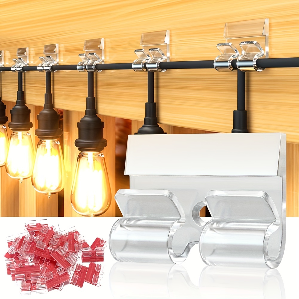 TEMU 30 Heavy-duty Outdoor Light Hooks With Waterproof Adhesive Strips For Hanging Decorations - Suitable For And Christmas