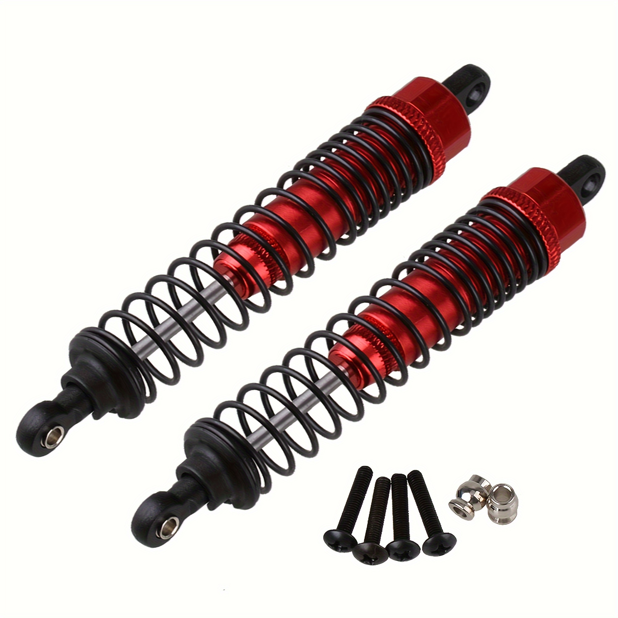 

2pcs Red Aluminum Alloy Shock Absorbers For Rc 1:10 Largefoot Cars - , Easy