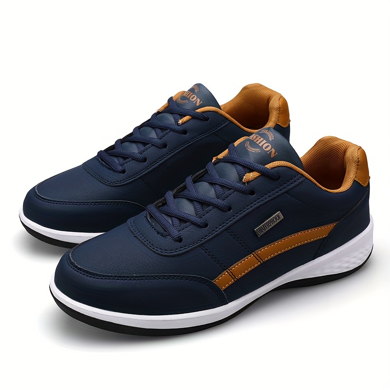 Image of Men's Plus Size Fashion Sneakers, Comfortable Non-slip Lace- Sole Shoes, Suitable For Men's Outdoor Activities