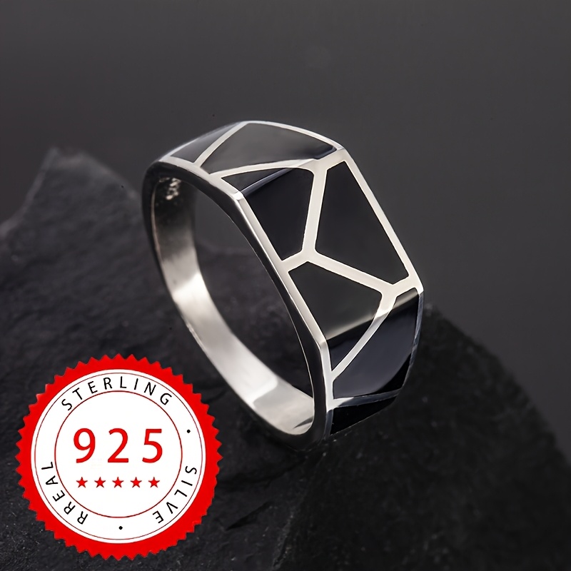 Image of 1pc S925 925 Silvery Plated Exquisite Fashion Ring Men And Women High-quality Jewelry Festival Party Wear