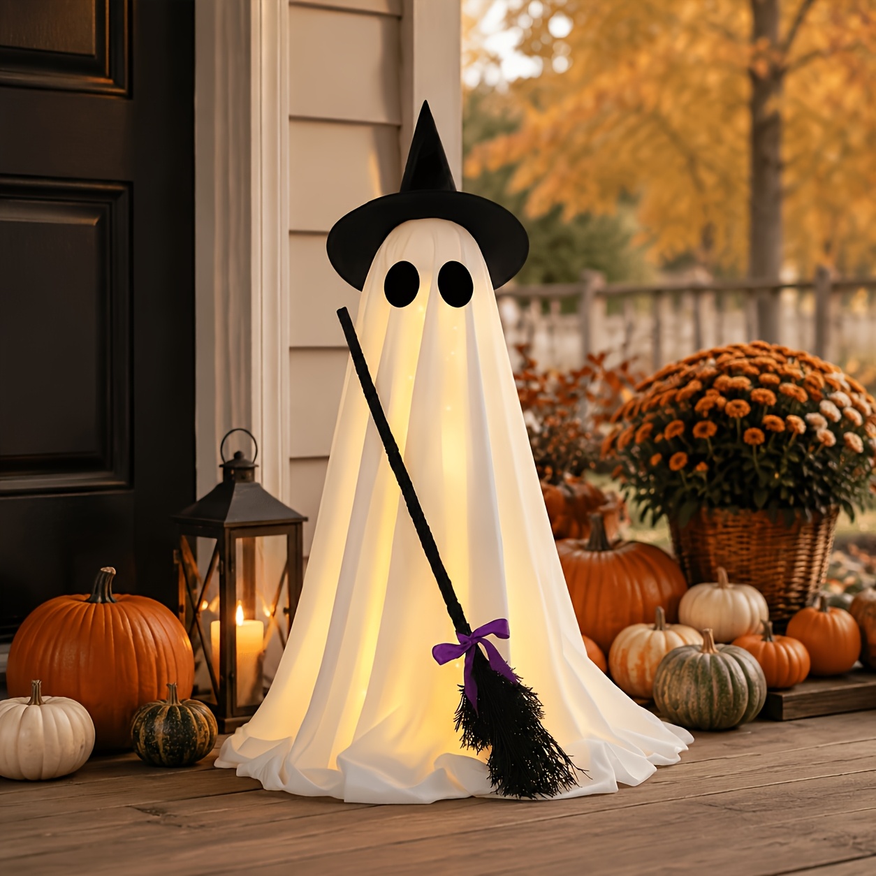 TEMU Halloween Decorations Outdoor, Halloweensyard Decorations, Party Decoration Indoor, Spooky With Broom For Yards Gardens Lawn