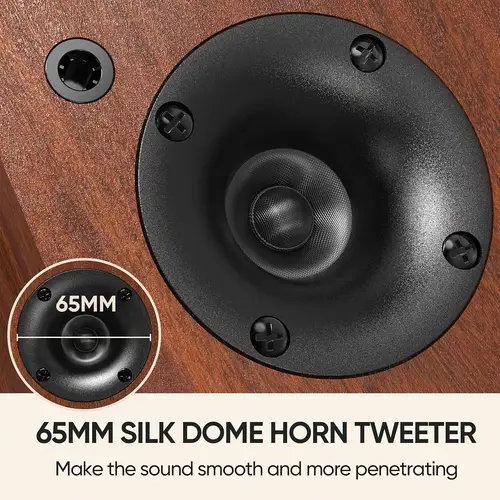 wireless bookshelf speakers for record player powered computer speaker studio monitor speaker with 5 2 inch woofer horn tweeter and optical rca subwoofer for