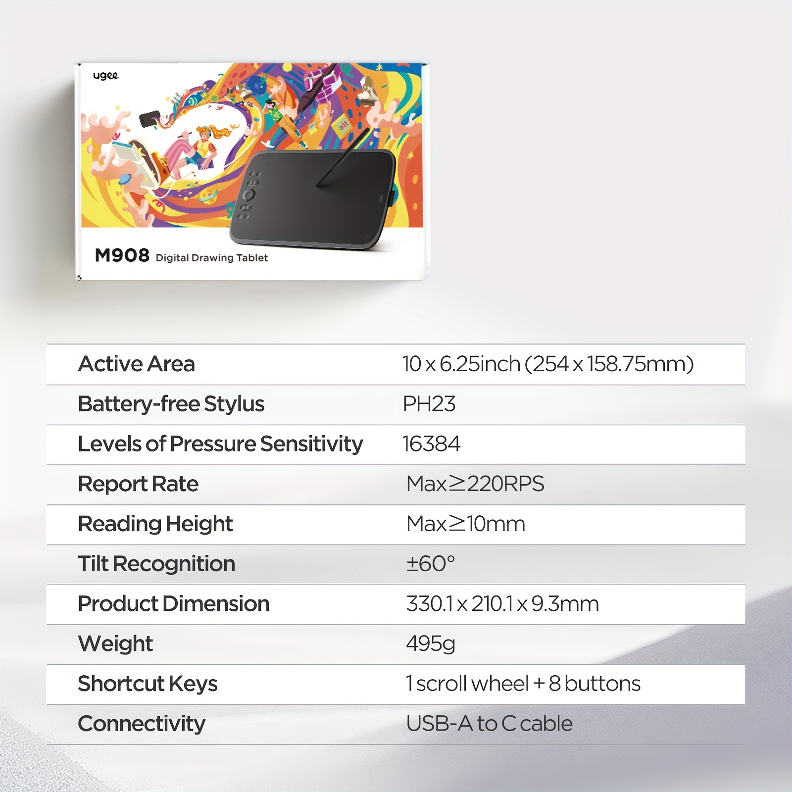 M908 Graphics Drawing Tablet Pen Tablet scroll Wheel 8 Temu Austria