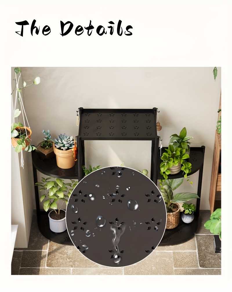 modern minimalist floor standing plant stand multifunctional storage rack indoor outdoor dual use planter stand suitable for living rooms   bedrooms courtyards durable plastic   home decor art christmas gift Product details 2