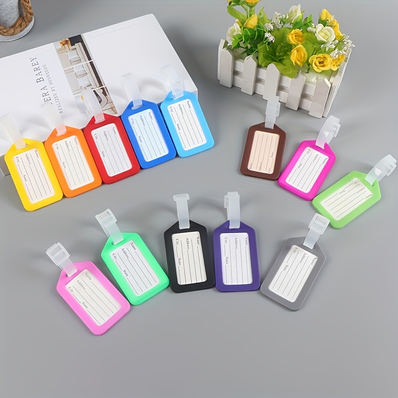 3pcs Plastic PP Luggage Tag Set for Travel