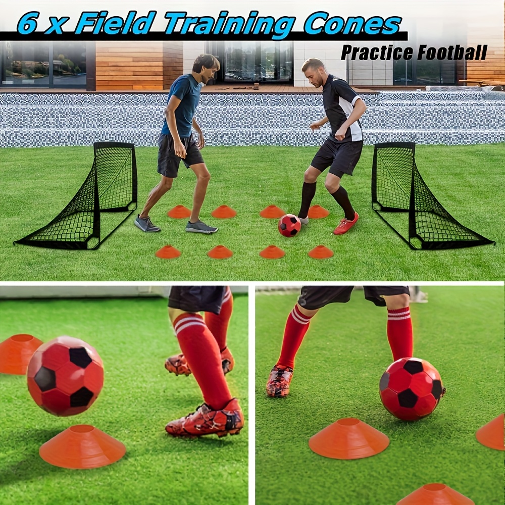 Soccer Goal 4x 3ft. Portable Soccer Goal for Backyard Or Indoor Pop-up Soccer Net with 6 Training Cones, Carry Bag, 8 Ground Stakes