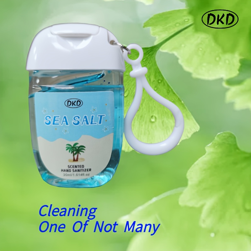 4pcs Vanilla Watermelon Jasmine Sea Salt 30ml Hand Sanitizer with Hook, Suitable for Home, Travel, and Outdoor Use
