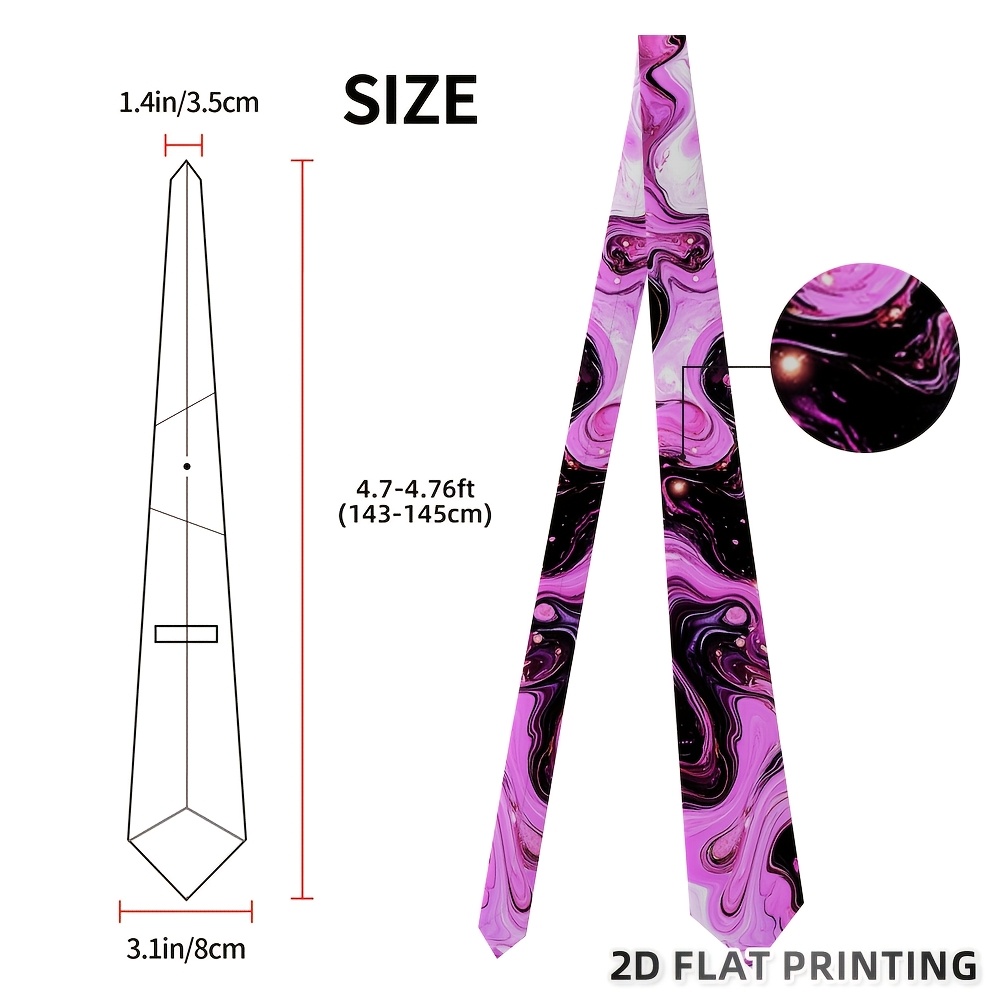 TEMU 1pc Of A Two-dimensional Flat Tie For Men, Featuring A Abstract Design, Made From , Perfect For Father's Day Gifts, Graduation Events, Teacher