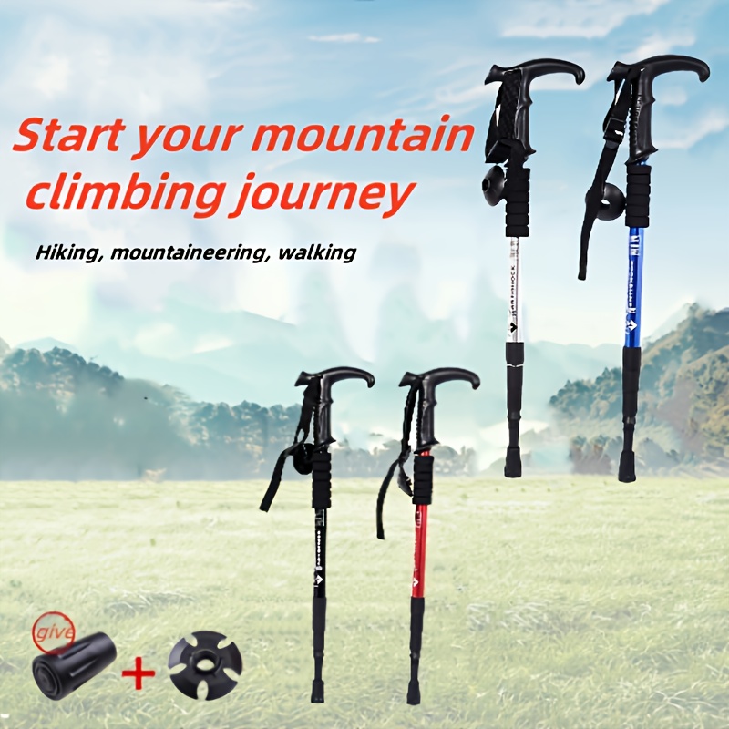 

2-pack Dzt Aluminum Alloy Trekking Poles, Lightweight Telescopic Folding Hiking Sticks, Twist Lock, Unisex, For Climbing, Walking, , Christmas, Labor Day, Gifts