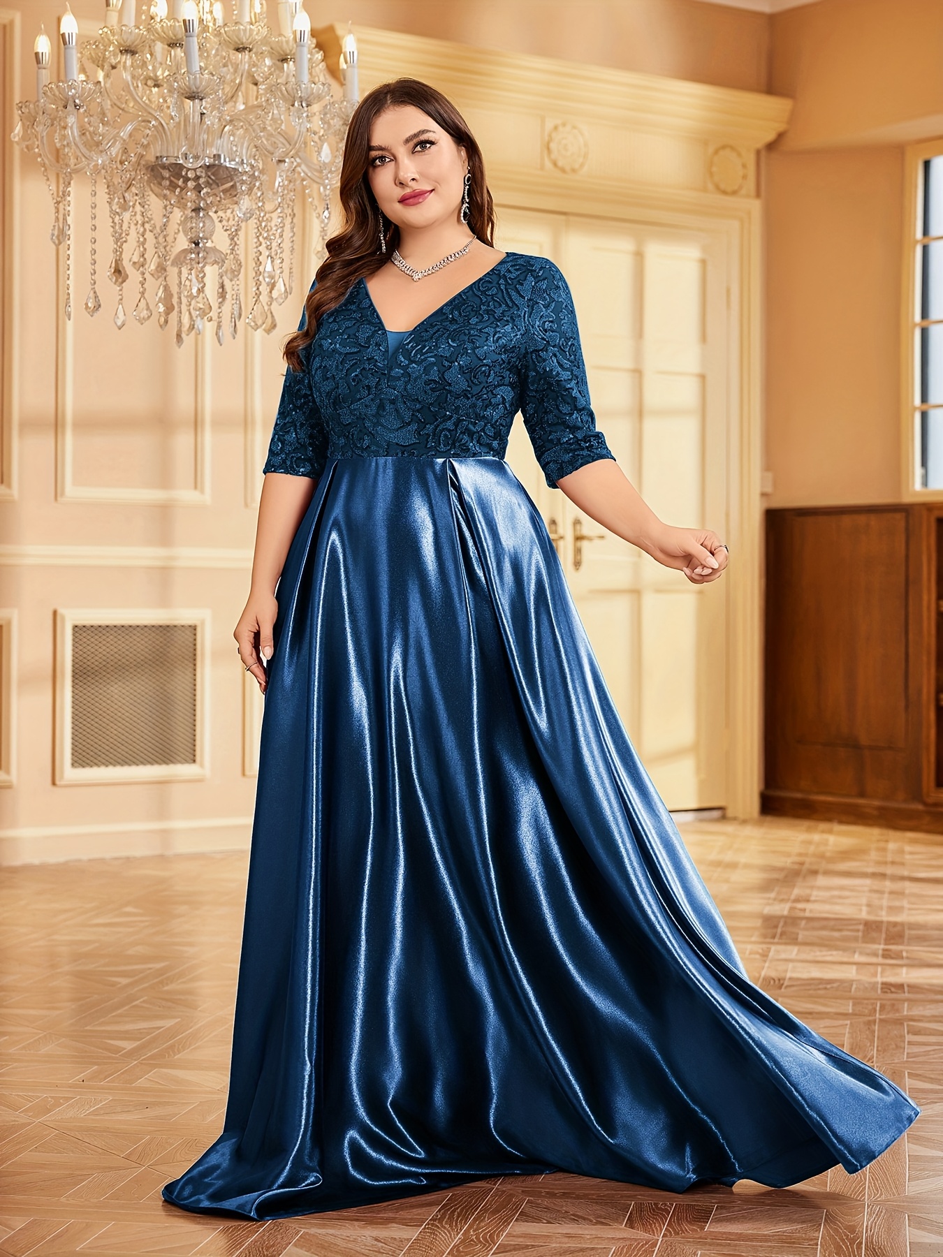 a solid color long dress women featuring a sleeve design - Temu Brazil