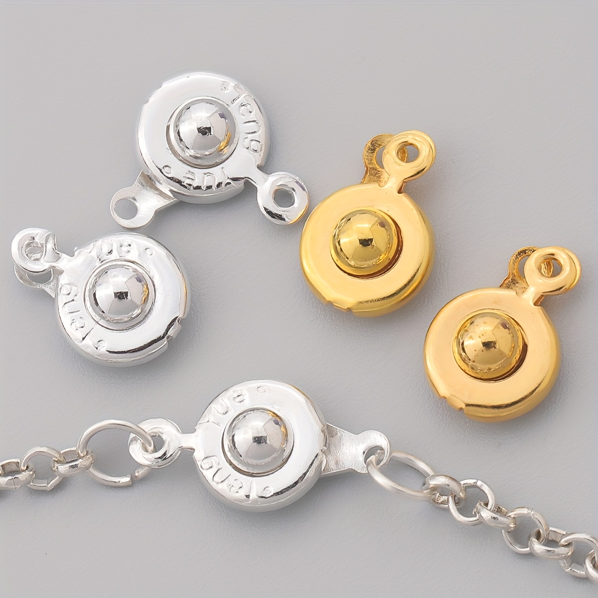 snap button lobster clasp connector suitable diy bracelet Temu