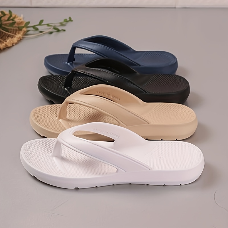   mens summer casual flip flops lightweight breathable eva sandals with   comfortable for indoor outdoor use black   footwear simple slipon design durable footwear Product details 2