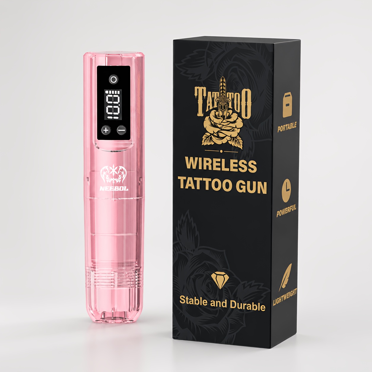 TEMU Neebol Draadloze Roterende Tattoo-machinepen - 10000 RPM, 1300mAh Lange Accuduur, Veelzijdige Tattoo-liner en -shader voor Precieze Lijnen,