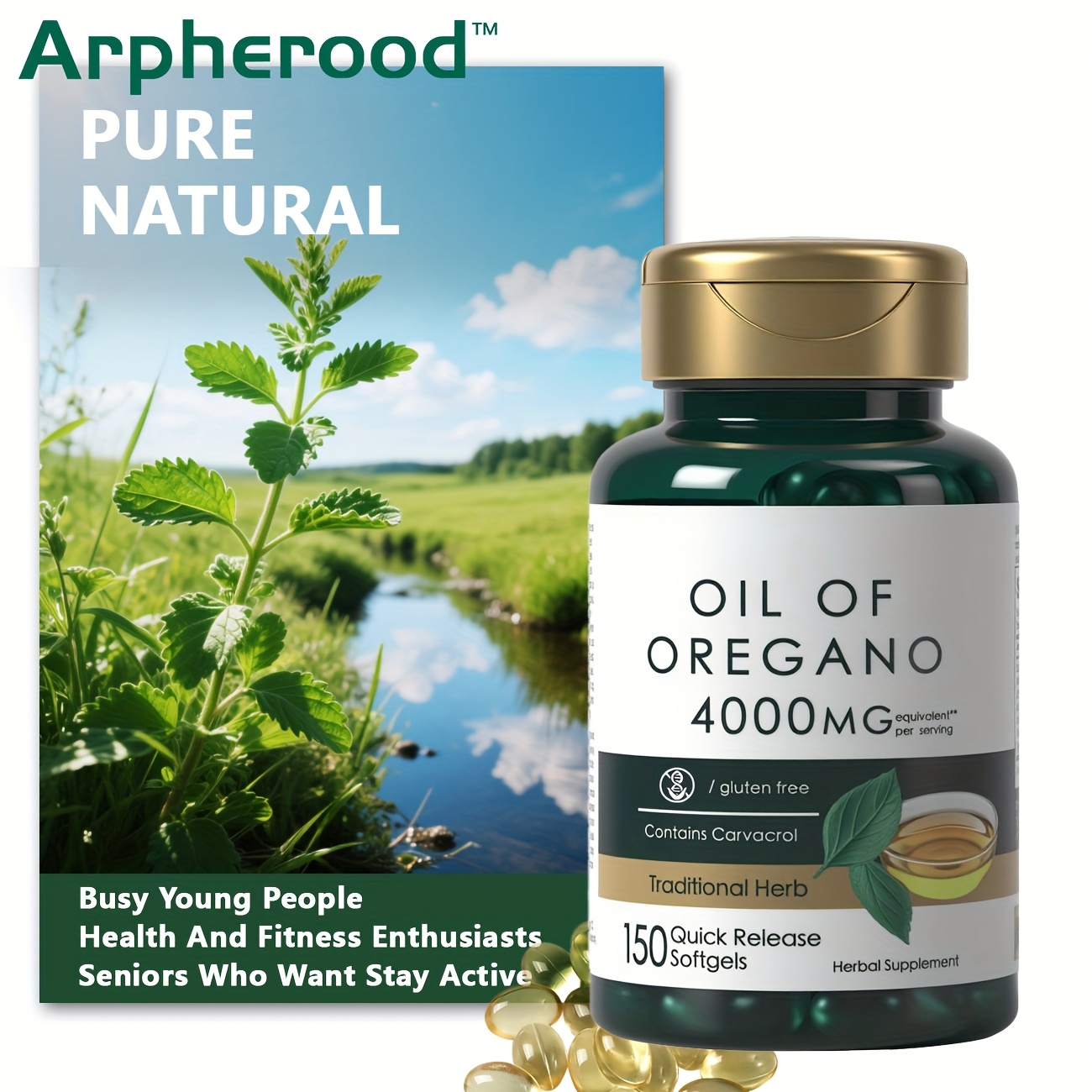 Oregano Oil - 120 Softgels - Vegan & Carrageenan- - 125Mg Carvacrol Per Softgel - Contains Thymol - Uk Made - Zero - Foto 2