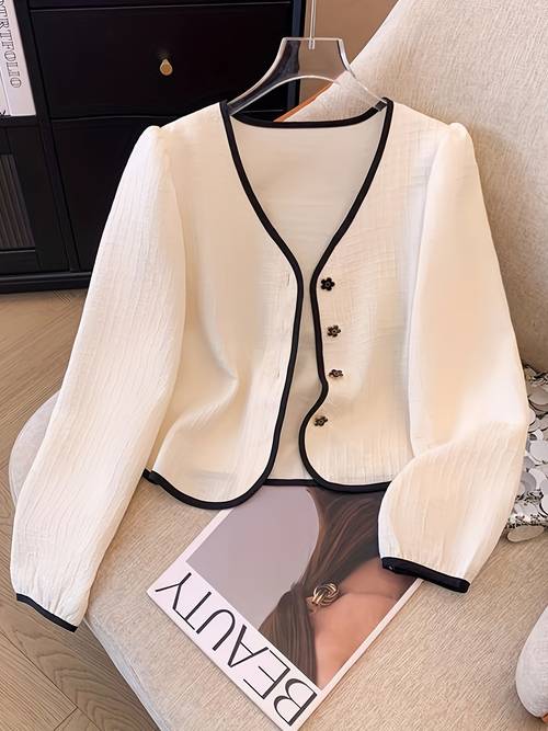2025 autumn winter new french style classic elegant casual versatile lightweight short spring autumn jacket for women