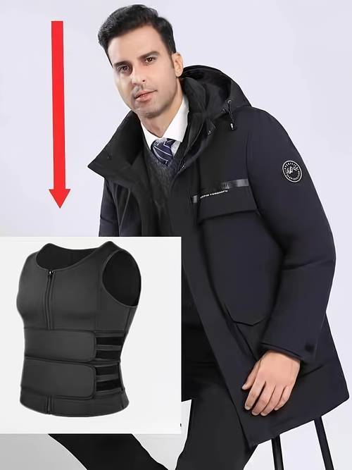mens double belt lumbar support vest posture correction shoulder back tummy shaping breathable corset