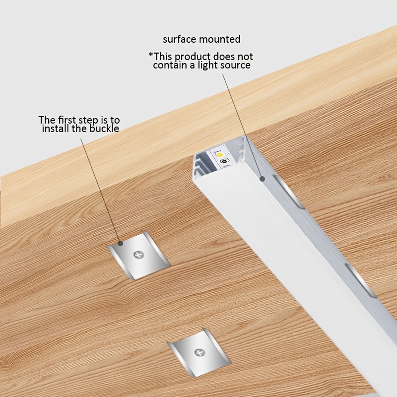 6pcs Linear LED Recessed Track Light Fixtures with Diffuser Covers
