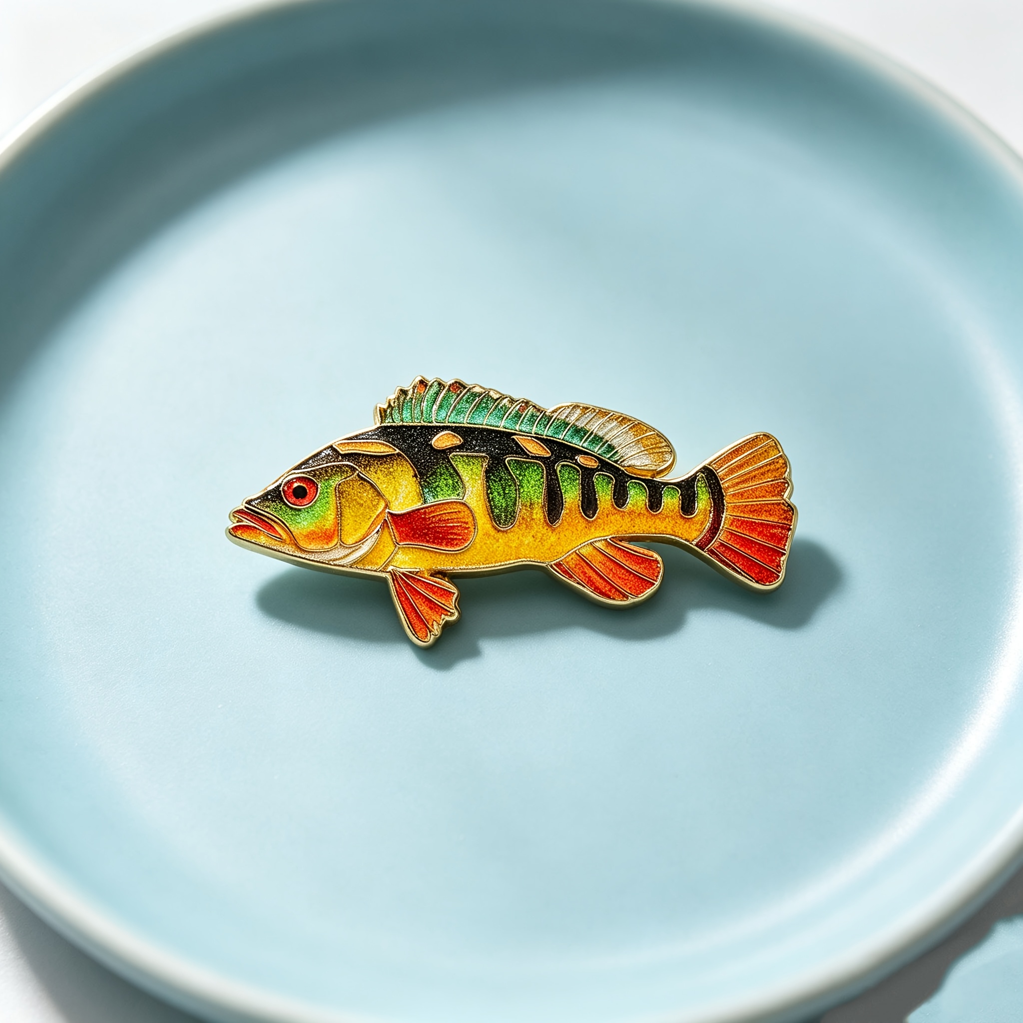 TEMU 1pc Solevdo Enamel Lapel Pin, Golden Vivid Gradient Peacock Realistic Retro Outdoor Decor Accessory, Ornament For Jacket Fishing Vest Backpack