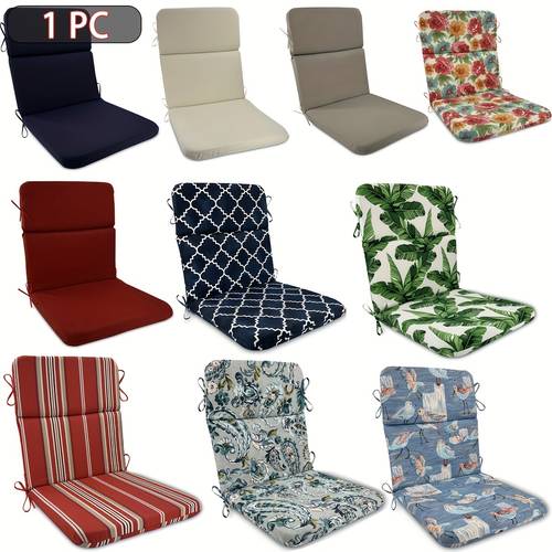 1pc outdoor indoor high back cushions patio seasonal replacement rocking chair cushion random geometry patterns flower leaf stripe sweet home seat pad back cushion with ties for desk chair dining chairs and office chair