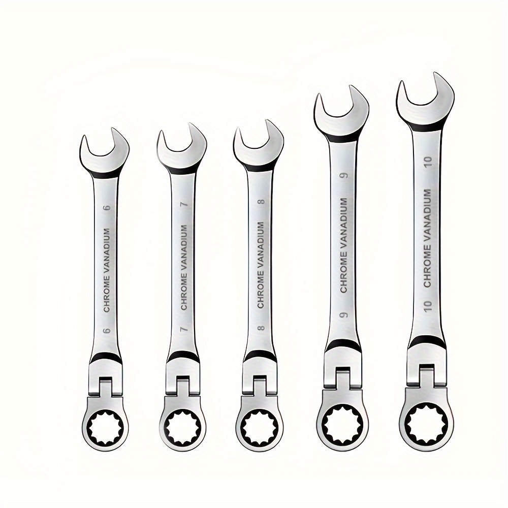 

5pcs Set, Ratchet Wrench Set Metric, Steel Kits 72 Tooth