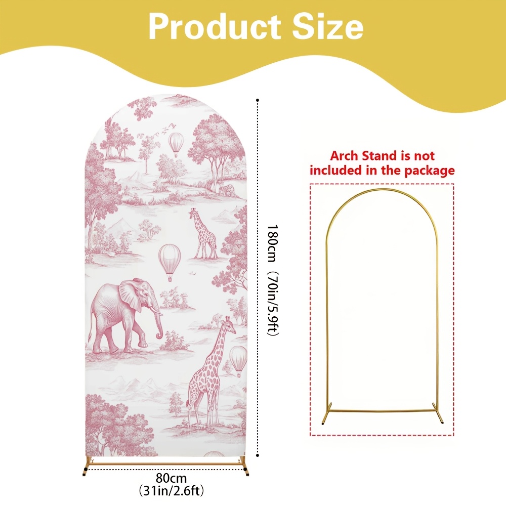 TEMU 2d Flat, 2d Flat - 2d Flat, 2d Flat - 1pc A Flat 2d Arch Backdrop Made Of Polyester Featuring A Design, Suitable For Bridal Events, Birthday