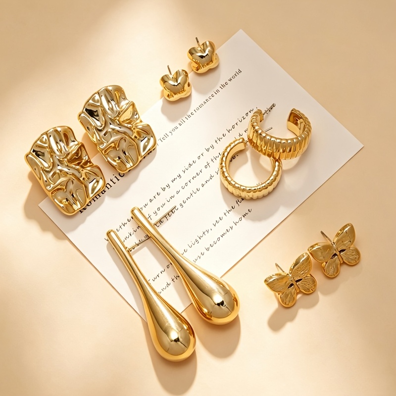 5-Pair Fashionable & Elegant Earrings Set