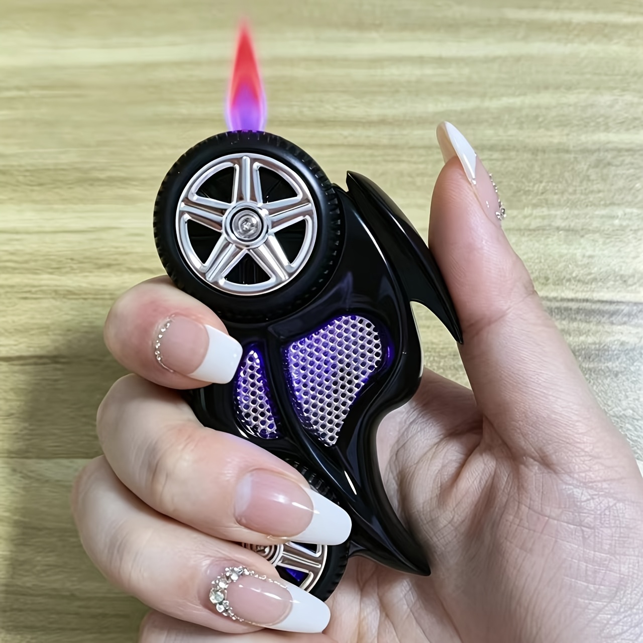 TEMU (excluding Butane) Lighter Featuring A Colorful Display Screen That Embodies Futuristic Automotive , Jet Flame Lighter, Butane Lighter, Stylish