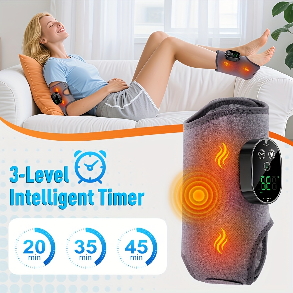 A Multifunctional Foot Massager with Vibration And Heating Features: 3 Massage Modes And 6 Heating Levels; 3000Mah Large Capacity Battery for Long-Lasting Use. an Ideal Gift for Christmas, Mother'S Day, Father'S Day, And for Friends And Elders.
