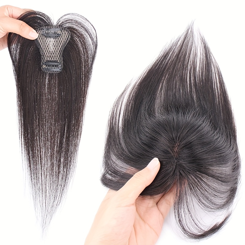 womens hairpiece hair thinning real hair topper cover gray  display picture 1
