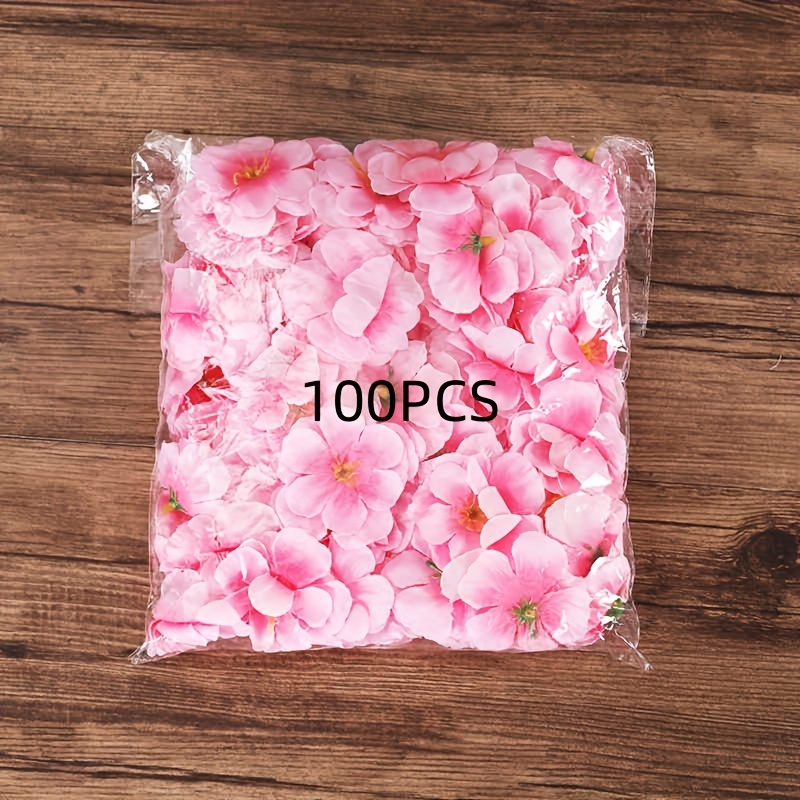 100pcs Per Pack Of Peach Petals, Plum Petals, And Cherry Petals.