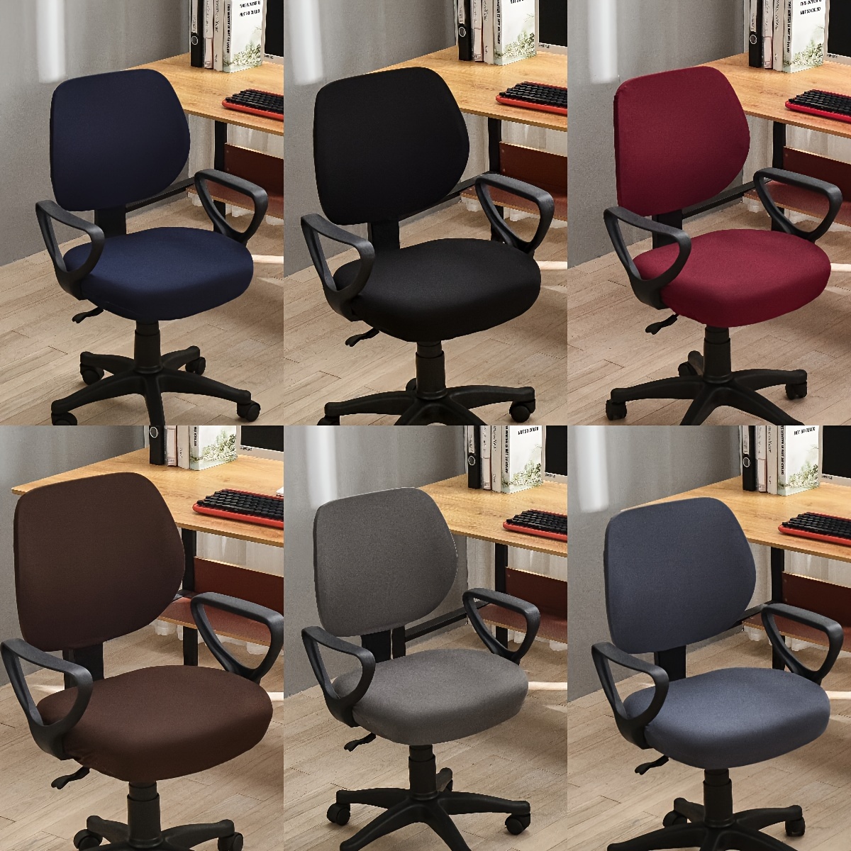 HAOYONG Fundas elásticas para silla de oficina con cremallera
