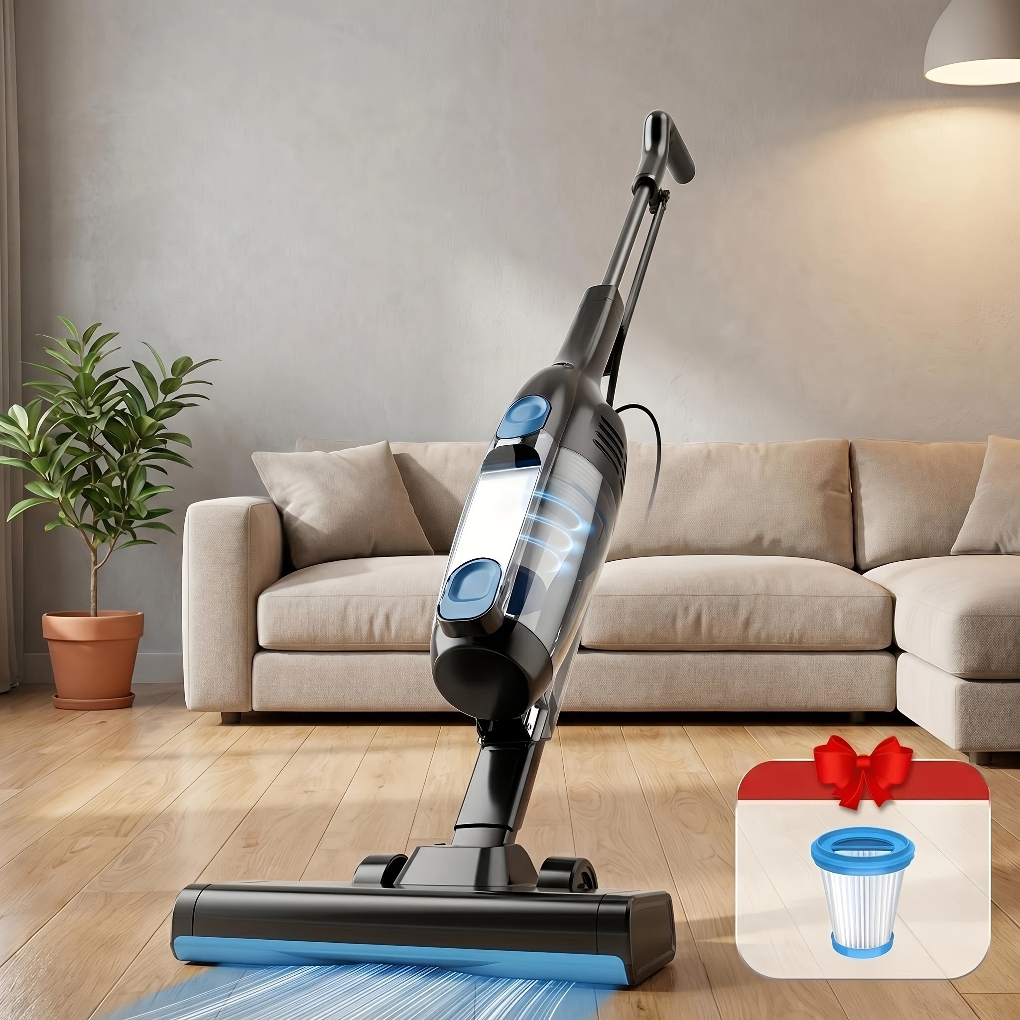 TEMU Inse Corded Handheld Vacuum Cleaner, Lightweight Stick Vac With Hepa Filter & Extra-long Power Cord, Powerful Suction For Hard Floor Carpet Tile