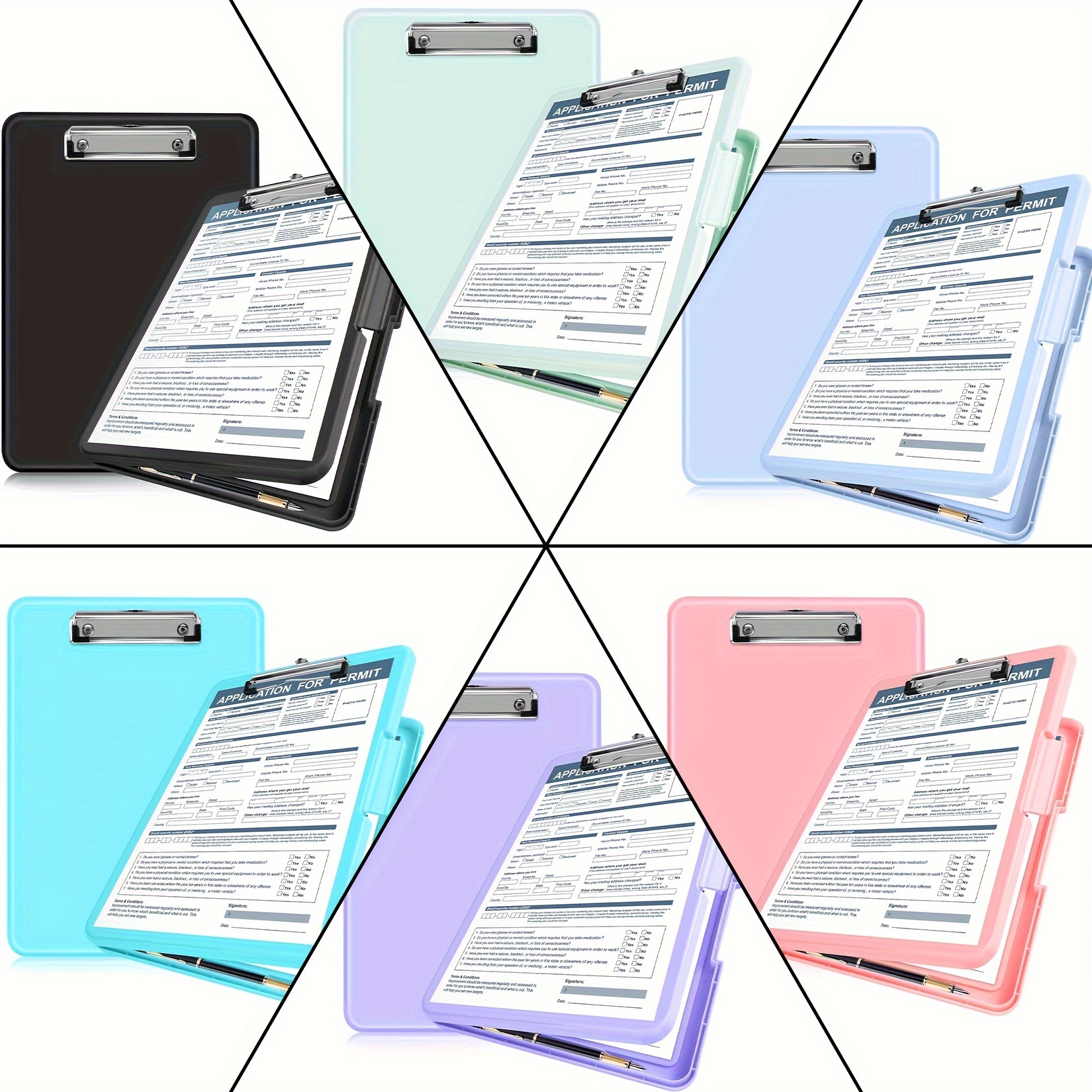 

Clipboard With Storage 1.30 X 0.94 Inches (33x24 Cm), Heavy Storage Clipboard, Plastic Clipboard With Side Opening Folding, Letter Paper Size Smooth Writing, Suitable For Work, Study