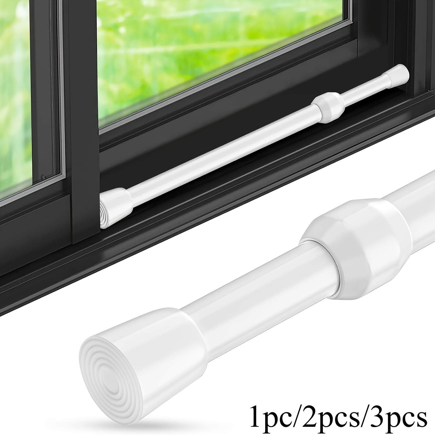 adjustable safety bar 1pc 2pcs 3pcs polished metal adjustable window glass door safety bar secure sliding lock stick with rubber tips