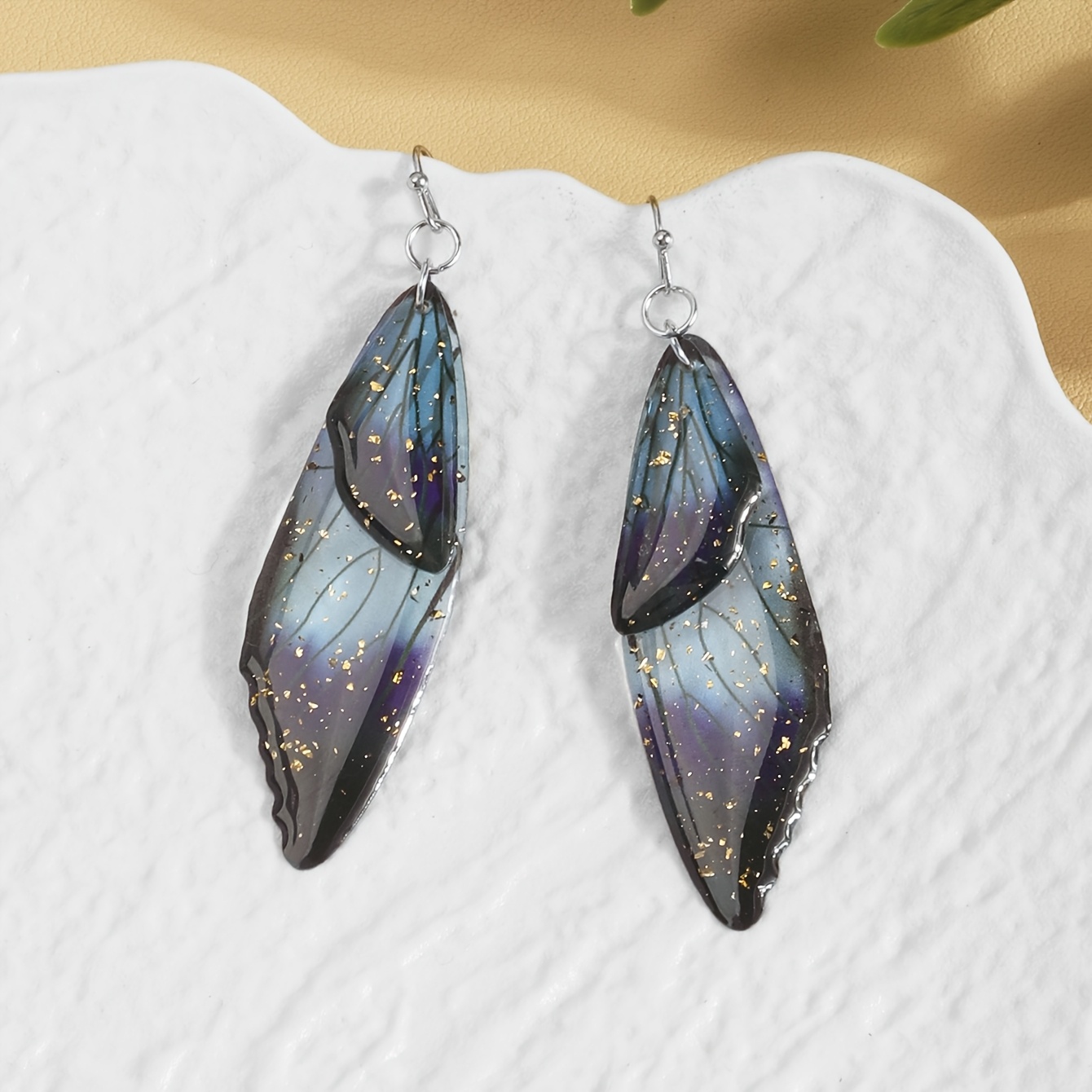 TEMU A Pair Of Ethereal Wing Earrings, Uniquely Designed Cicada Wing Earrings, Exquisite And Niche Ear Jewelry, Suitable For Daily Wear, A Birthday